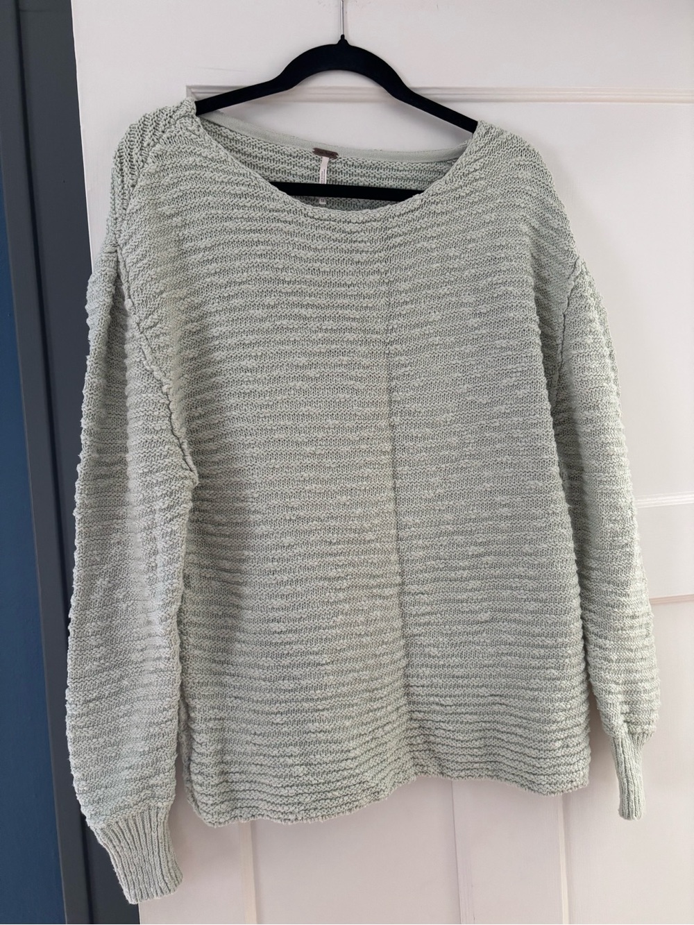 Free People Relaxed Light Sage Crewneck Sweater